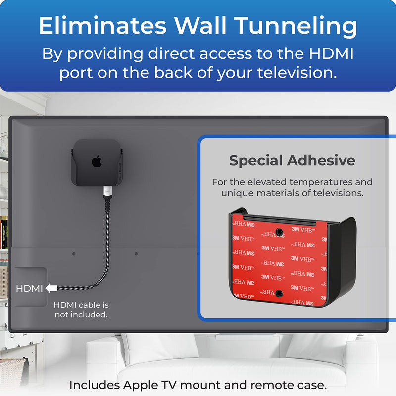 [Australia - AusPower] - ReliaMount Apple TV Mount (Black and Light Gray Apple TV Mount Plus Red Case) Black and Light Gray Apple TV Mount Plus Red Case 