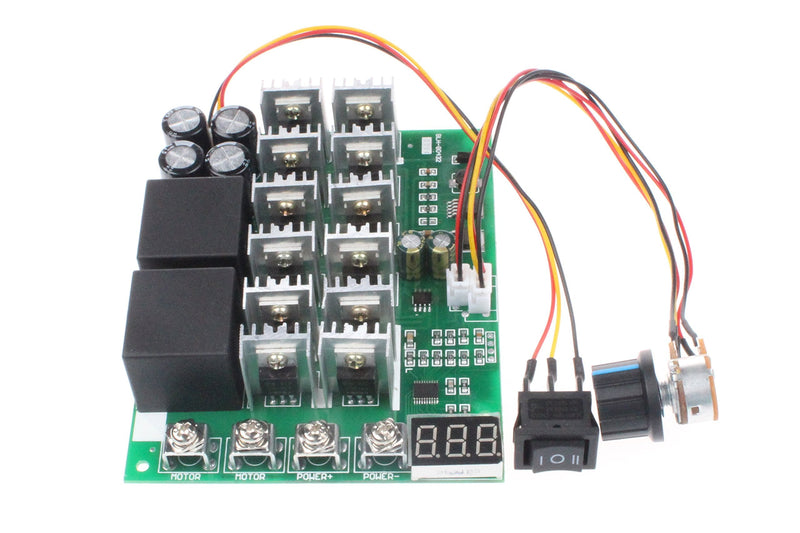 [Australia - AusPower] - NOYITO PWM Motor Speed Controller 60A DC 10V-55V 12V 24V 36V 48V Digital Display 100A Max Brush DC Motor Controller - Third gear Forward Reverse Stop 