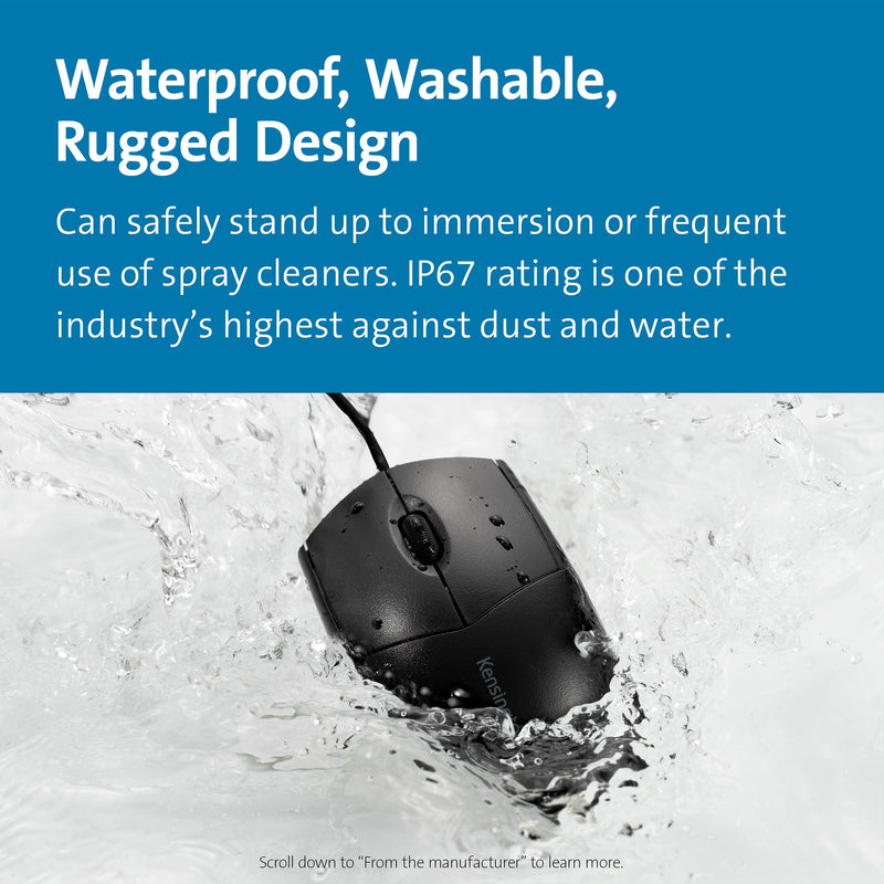 [Australia - AusPower] - Kensington Pro Fit Washable Wired Mouse (K70315WW) 