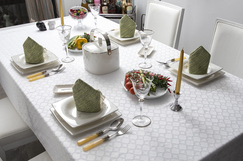 [Australia - AusPower] - Smyrna Original Turkish Cloth Napkins Set of 6 | 100% Cotton, 18 x 18 Inches | Decorative Boho Table Napkins for Dining Table | Versatile Cloth Napkin for Dinner, Wedding and Parties (Pistachio) 18"x18" (Set of 6) Pistachio 