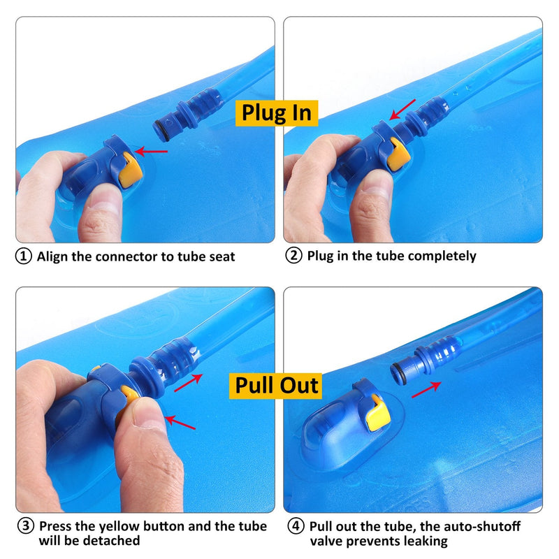 [Australia - AusPower] - Unigear Hydration Water Bladder Reservoir BPA Free and Taste Free for Backpacking, Biking, Hiking and Camping Blue 2L 