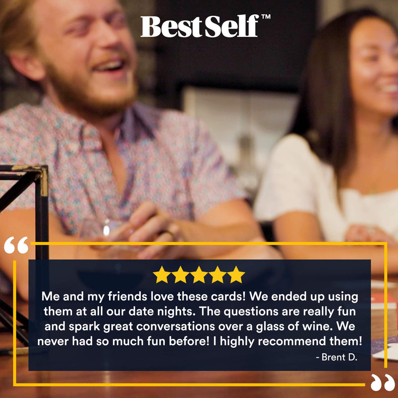[Australia - AusPower] - Date Deck by BestSelf Co. — Exciting, Engaging, and Though-Provoking Conversation Prompts Perfect for Unlocking Connection, Intimacy and Meaningful Discussion — 50 Cards 