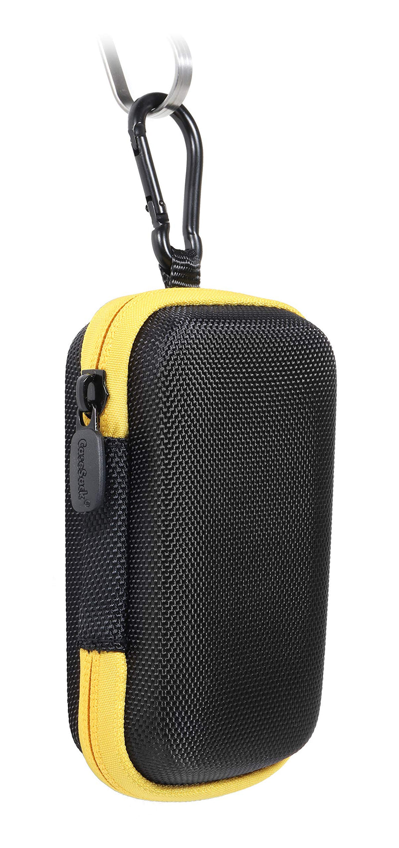 [Australia - AusPower] - Handheld GPS Case Compatible with Garmin eTrex 22x, 32x, 10, 20, 20x, 30, 30x, 35t and Touch 35, 25, All in one Compact case for eTrex and Charger Cord Black with yellow zip 