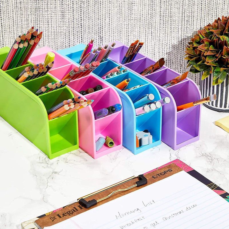 [Australia - AusPower] - Caddy Holder with 16 Compartments for Classroom Supplies (4 Pack) 