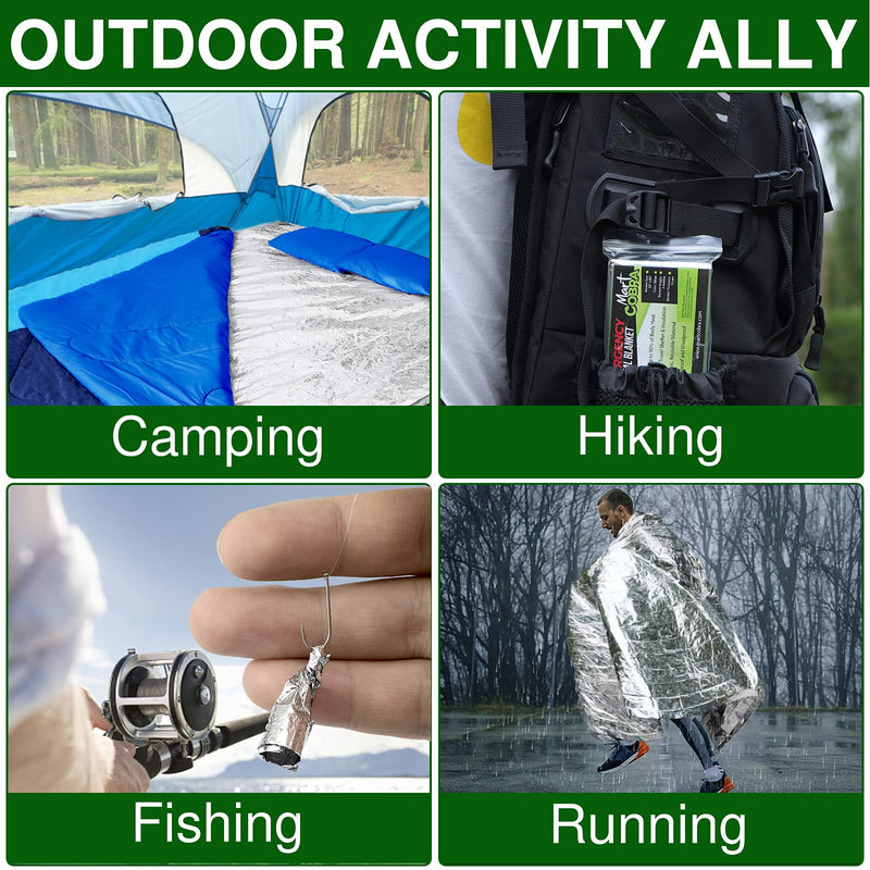 [Australia - AusPower] - Emergency Blankets for Survival Gear and Equipment x4, Space Blanket, Mylar Blankets, Thermal Blanket, Foil Blanket Emergency Shelter, Emergency Preparedness Items, Camping Blanket Emergency Supplies 
