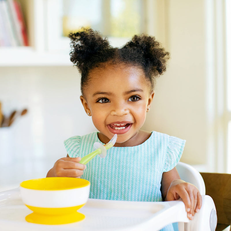 [Australia - AusPower] - Munchkin Silicone Trainer Spoons with Choke Guard for Baby Led Weaning, 4pk, Blue/Green 1 