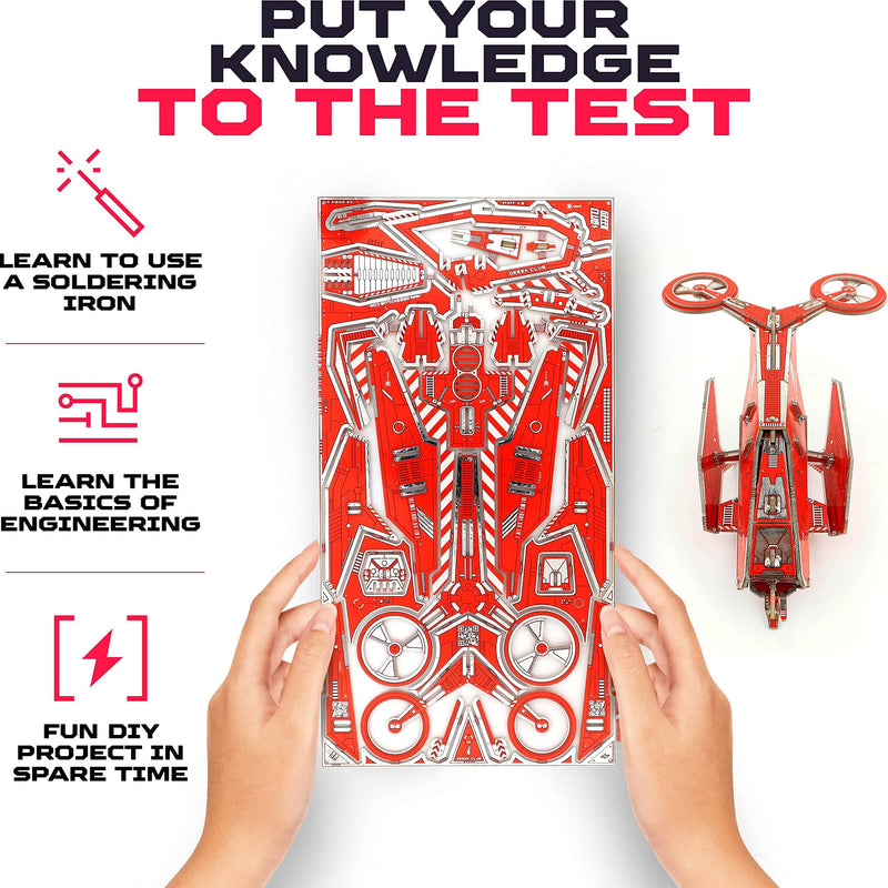 [Australia - AusPower] - Geeek Club DIY Robot Building Kit - 3RT Cyber Copter - Educational Robotics Kits for Kids - Science Kid STEM Toys - Printed Circuit Board Set - Build Your Own Robotic Helicopter - Engineering Toy Kit Cyber Copter no toolkit 