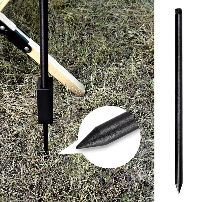 [Australia - AusPower] - TOBWOLF Portable Camping Folding Lamp Pole, Lightweight Collapsible Aluminum Lantern Stand, Outdoor Lamp Post Hanging Light Holder Stick for Picnic, Hiking, Fishing, Backpacking, Garden BBQ Black 