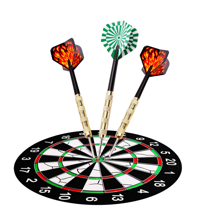 [Australia - AusPower] - MAXMAU Steel Tip Darts Set,Professional Darts Metal Tip,Metal Darts for Dartboard,18 pcs 