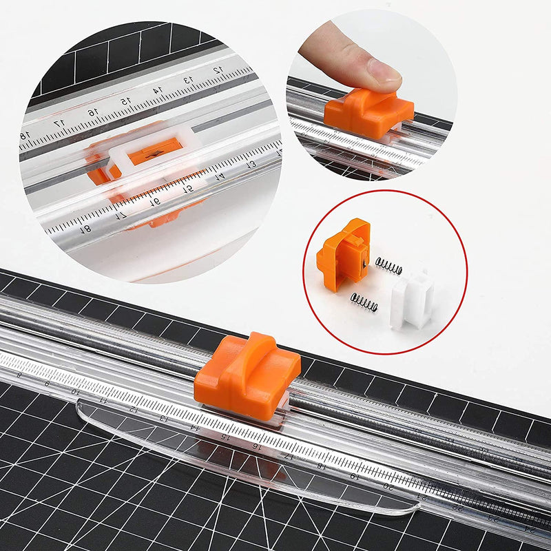 [Australia - AusPower] - A4 Paper Cutter 12 Inch Titanium Paper Trimmer Scrapbooking Tool with Automatic Security Safeguard and Side Ruler for Craft Paper, Label, Photo and Cardstock 