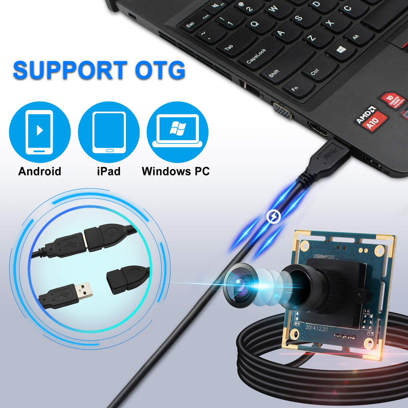 [Australia - AusPower] - 8 Megapixel USB Camera Module with Sony IMX179 Sensor Webcam Super HD 3264X2448 Embeded USB Camera for Industrial,USB with Camera for Linux Windows Android Mini Web Cams Plug&Play OTG Supported Webcam 