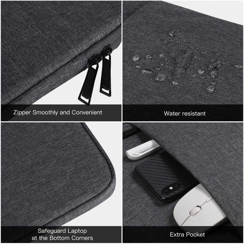 [Australia - AusPower] - Portable Monitor Case 15.6 Inch,Computer Sleeve Bag for KYY InnoView Lepow GTEK ViewSonic ZSCMALLS AOC 15.6" USB-C Portable Display Monitors with Pocket, 15"x10.8" Space Grey 