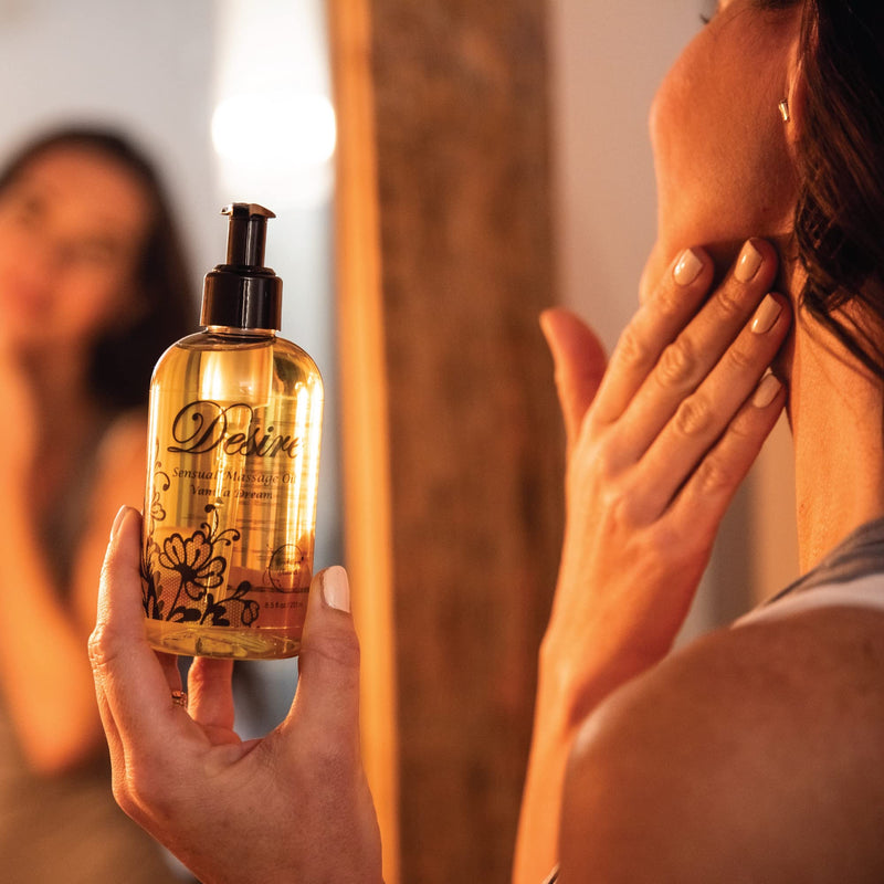 [Australia - AusPower] - Desire Sensual Massage Oil - Best Massage Oil for Couples Massage – All Natural - Contains Sweet Almond, Grapeseed & Jojoba Oil for Smooth Skin 8oz 8.5 Fl Oz (Pack of 1) 