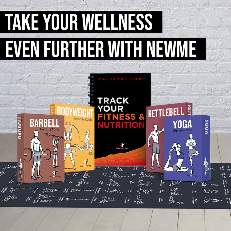 [Australia - AusPower] - NewMe Fitness Journal for Women & Men - Fitness and Nutrition Planner to Track Weight Loss, Muscle Gain, Gym, Bodybuilding Progress - Daily Personal Health Tracker Fitness + Nutrition 