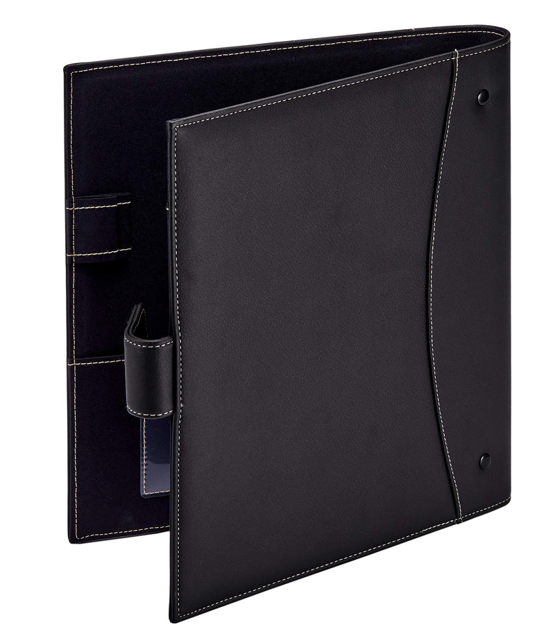[Australia - AusPower] - Its Academic Faux Leather Binder (92875), Black 11.5" x 12" 