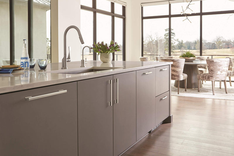 [Australia - AusPower] - Amerock | Cabinet Pull | Satin Nickel | 8-13/16 inch (224 mm) Center-to-Center | Status | 1 Pack | Drawer Pull | Cabinet Handle | Cabinet Hardware 8-13/16 in. Center-to-Center 
