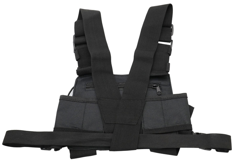 [Australia - AusPower] - Zkarabc Radio Shoulder Holster Chest Harness Holder Vest Rig for Two Way Radio Chest Front Pack Pouch Universal Walkie Talkies Case 