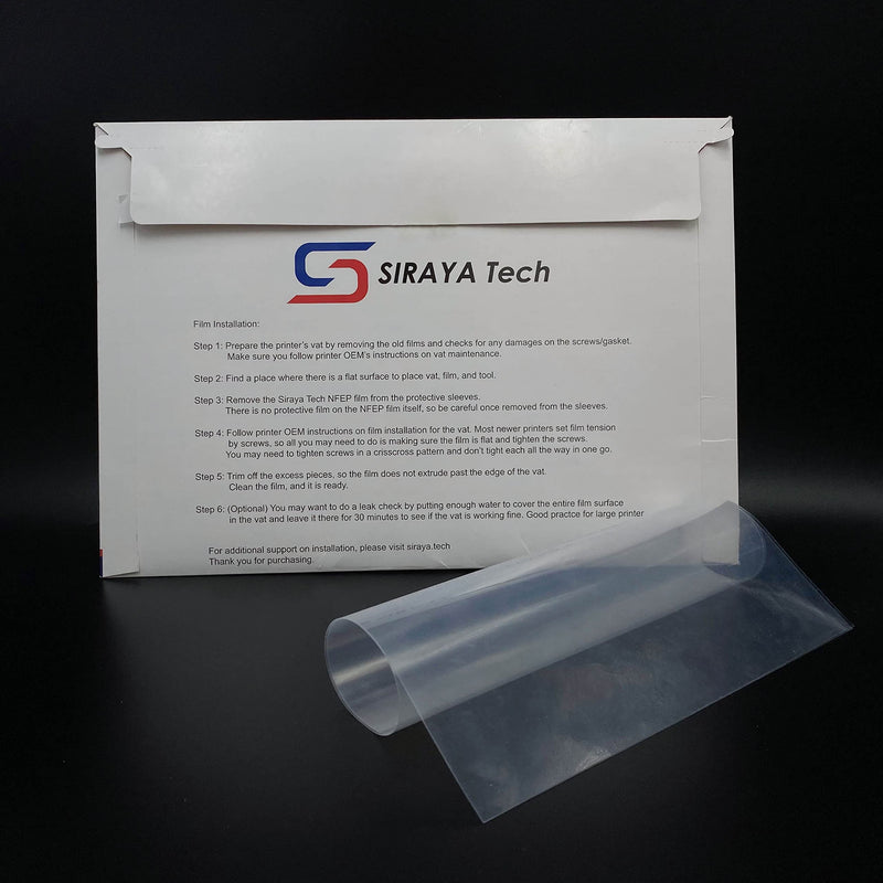 [Australia - AusPower] - Siraya Tech 2 Pcs NFEP Film - A4 Size (210 X 297mm) Better Durability Fewer Layer Lines Accurate Print Results Great for Resin Printing Better Performance Over FEP for LCD DLP 3D Printers 