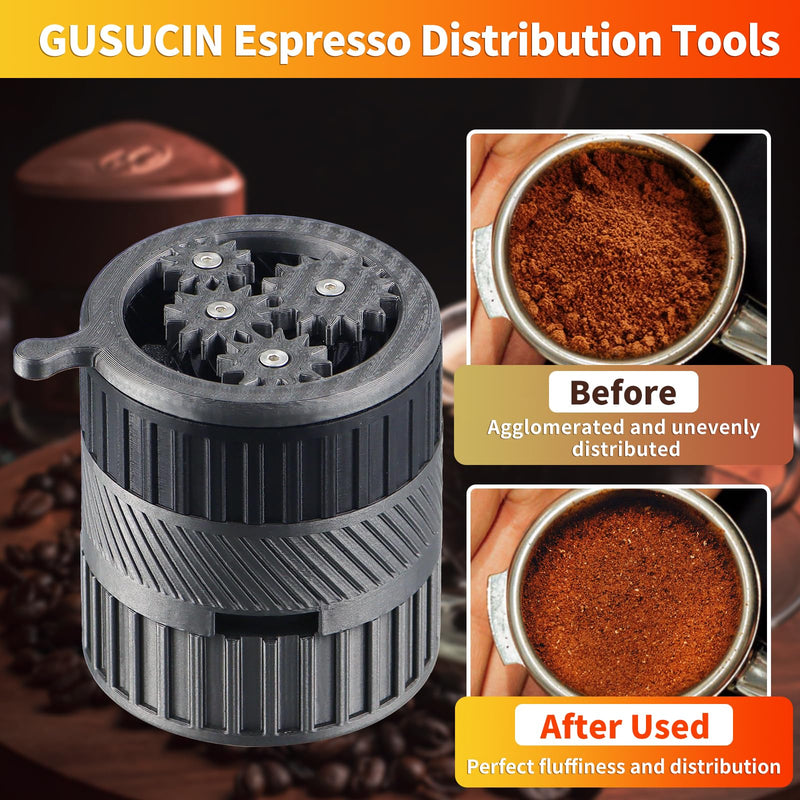[Australia - AusPower] - GUSUCIN Spirographic Espresso WDT Tool, Espresso Distribution Tools Compatible with Breville 54MM Portafilter Baskets, Geared Spinning Espresso Needle Stirrer, Espresso Machine Accessories Tool 