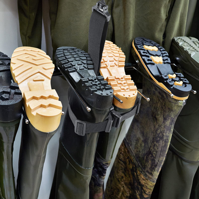 [Australia - AusPower] - 3 Pieces Fishing Wader Boot Hanger Fishing Boot Rack Men Boot Strap with Adjustable Belt and Swivel Hook Wader Boots Dryer Hanger for Storage Drying for Fishing Boots 