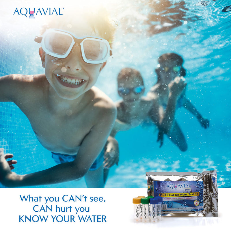 [Australia - AusPower] - AquaVial Swim Water Test Kit Detects and Identifies Pseudomonas and Coliforms | 2 Pack | Testing Kit for Swimming Pool Water Hot Tub Spa Pond | Water Tester Outdoor 