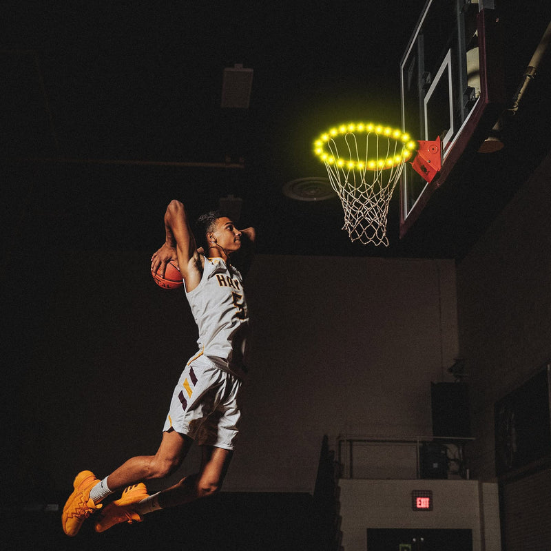 [Australia - AusPower] - LED Basketball Hoop Light, Remote Control Light Up Basketball Hoop Waterproof Basketball Rim LED Light 17 Color and 7 Lighting Modes Basketball Gift for Kids Adults, Bright to Play at Night Outdoors 