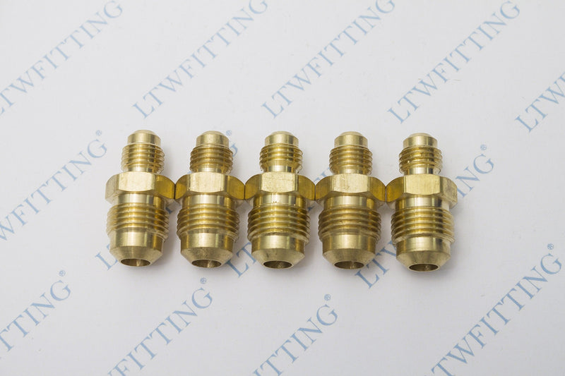 [Australia - AusPower] - LTWFITTING Brass 3/8" OD x 1/4" OD Flare Reducing Union,Brass Flare Tube Fitting(Pack of 5) 