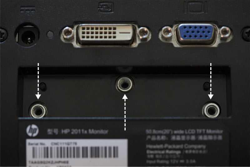 [Australia - AusPower] - Gladiator Joe Monitor VESA Arm/Mount Adapter Bracket Compatible with HP Pavilion 2011x 2011s 2011xi 2211f 2211x 2311cm 2311f 2311x 2311xi 2311gt 2511x 2711x 2310e 2310ei - Made in North America Black 