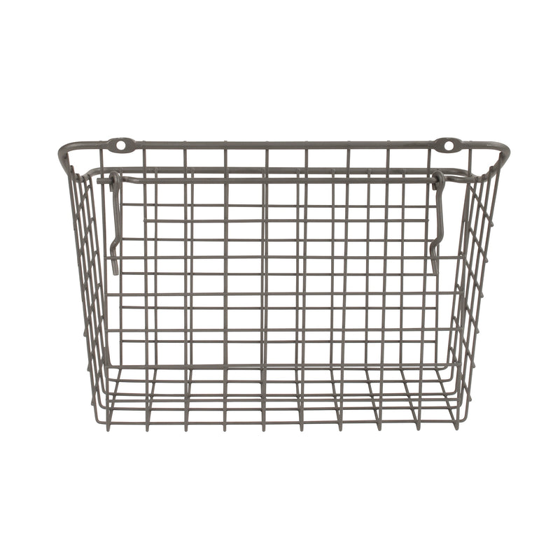 [Australia - AusPower] - Spectrum Diversified 10" x 5" x 7" Pegboard & Wall Mount Large Wire Basket for Slatwall & Pegboard, Home & Garage Storage, Versatile Wall Organizer for Tools & Craft Supplies, Industrial Gray Basket 10" 