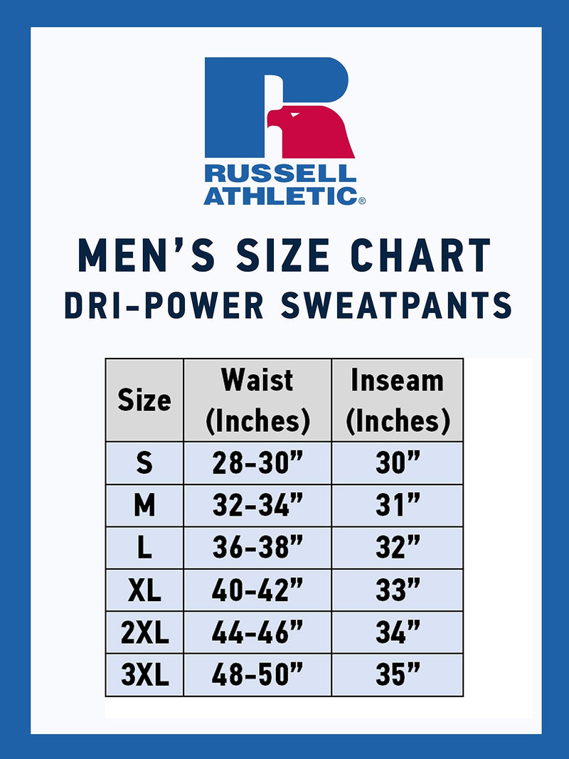 [Australia - AusPower] - Russell Athletic Men's Dri-Power Open Bottom Sweatpants with Pockets XX-Large Black 