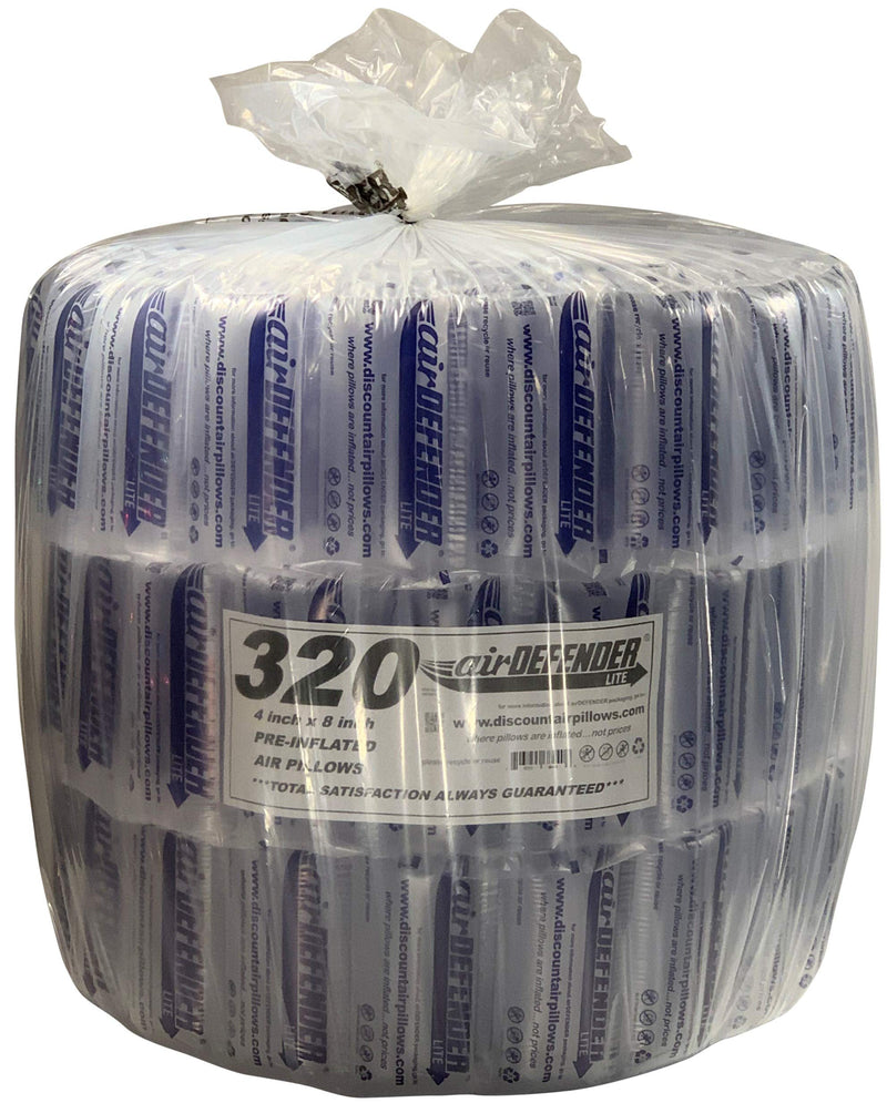 [Australia - AusPower] - 320 Count 4x8 airDEFENDER Air Pillows 39.5 Gallons 5.25 Cubic Feet Void Fill Cushioning For Packing Packaging Shipping 