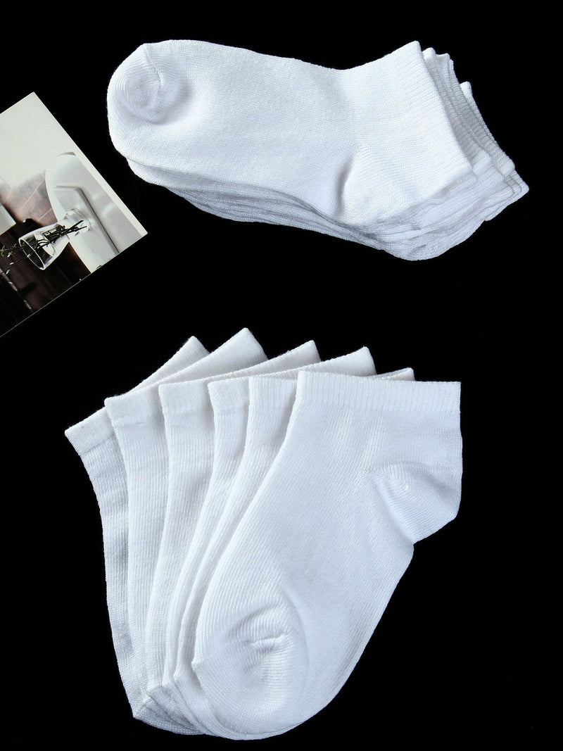 [Australia - AusPower] - Cooraby 15 Pack Kids' Half Cushion Low Cut Athletic Ankle Socks Boys Girls Ankle Socks White 2-4T 