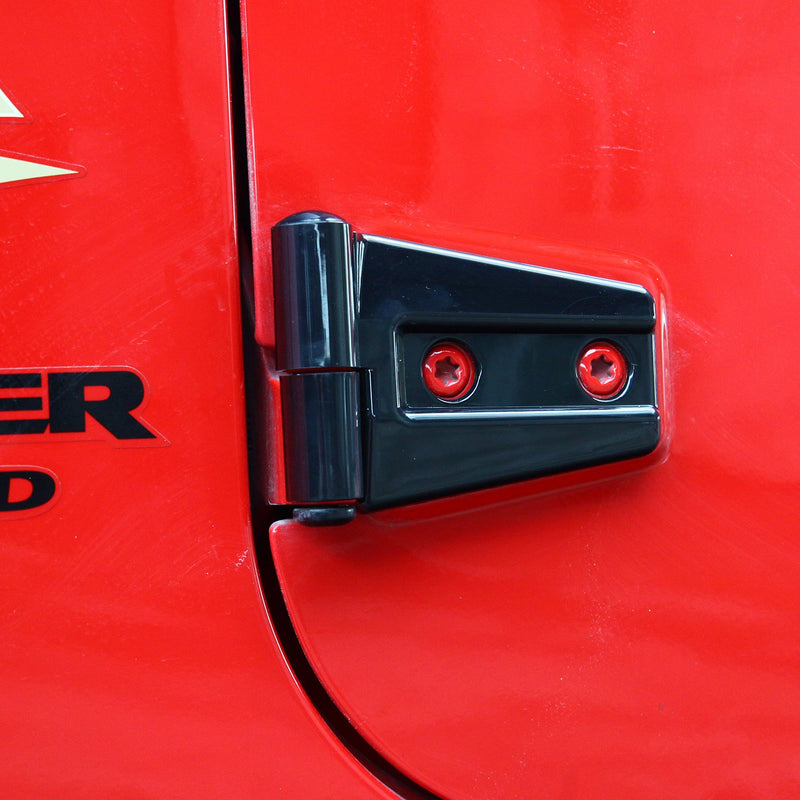 [Australia - AusPower] - CheroCar Door Hinge Covers Protector Black Kit Fits for Jeep Wranlger Unlimited Rubicon Sahara Sports Accessories 2007-2018 JK JKU 4pcs 2door-4pcs-JK-Black 