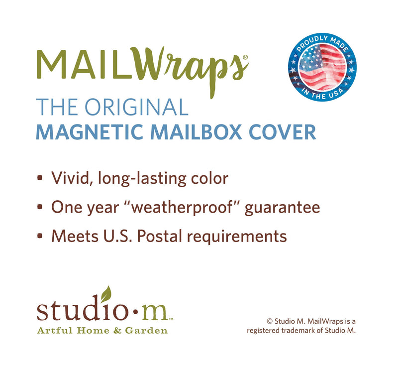 [Australia - AusPower] - Studio M MailWraps Wild Garden, The Original Magnetic Decorative Mailbox Cover, Made in USA, Superior Weather Durability, Standard Size fits 6.5W x 19L Inch Mailbox 