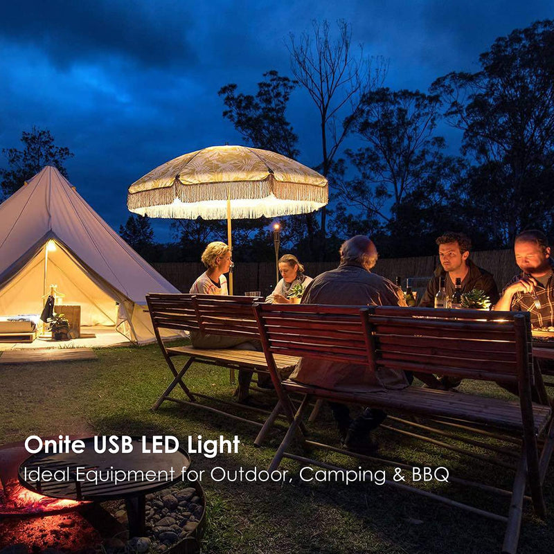[Australia - AusPower] - Onite 3 Pack USB LED Camping Light, Outdoor Light with Simple Switch, Also for Garage Warehouse Car Truck Fishing Boat Outdoor Portable LED Bulb, Emergency Light, or Children Bed Lamp, WarmWhite 