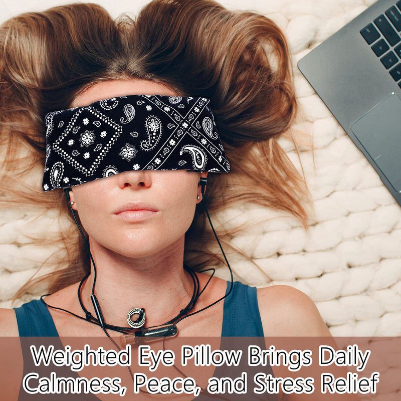 [Australia - AusPower] - Hihealer Eye Pillow with Extra Cover Yoga Meditation Accessories Lavender Aromatherapy Weighted Eye Mask for Sleeping, Yoga, Spa, Relaxation Gifts for Women, Men 