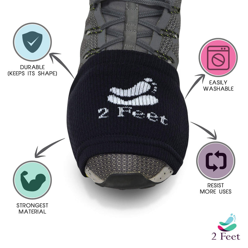 [Australia - AusPower] - 2 FEET Socks for Dancing on Smooth Floors, Dance Socks Over Sneakers, Smooth Pivots and Turns on Wood Floors, 4 Pairs Pack Black, Black, Black, Black 