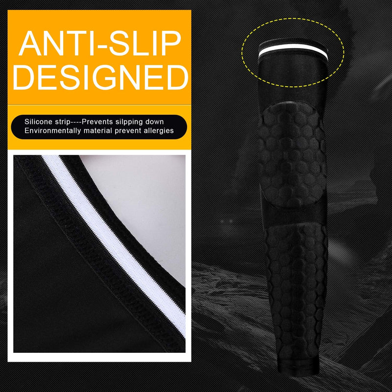 [Australia - AusPower] - GUOZI Arm Elbow Sleeves, [2 Pack] Honeycomb Crashproof Arm Elbow Pads, Basketball Shooting Sleeve for Sports Basketball etc. Medium 