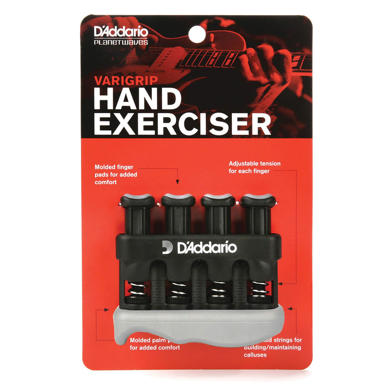 [Australia - AusPower] - D’Addario Varigrip Hand Exerciser–Improve Dexterity and Strength in Fingers, Hands, Forearms- Adjust Tension Per Finger– Simulated Strings Help Develop Calluses- Comfortable Conditioning Varigrip Only(Original) 