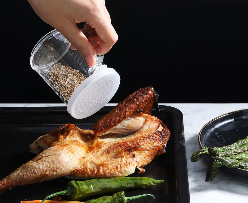 [Australia - AusPower] - New Star Foodservice 22513 Plastic Dredge with 3 Snap-on Lid, Seasoning Sugar Spice Pepper Shaker, 10 OZ 