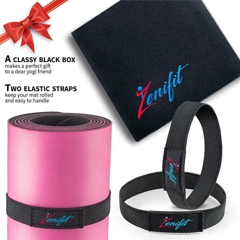 [Australia - AusPower] - Zenifit Yoga Mat Bag - Long Tote with Pockets - Holds More Yoga Accessories. Cute Yoga Mat Holder with Bonus Yoga Mat Strap Elastics. Stylish and Practical Yoga Mat Bags and Carriers for Women Black 
