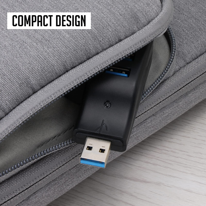 [Australia - AusPower] - VCOM 4-Port USB 3.0 Data Hub for Laptop, Portable Mini USB A Splitter High Speed for Desktop Computer, Surface Pro, USB Sticks, Flash Drive, Mobile HDD, Headset, Keyboard, Mouse 