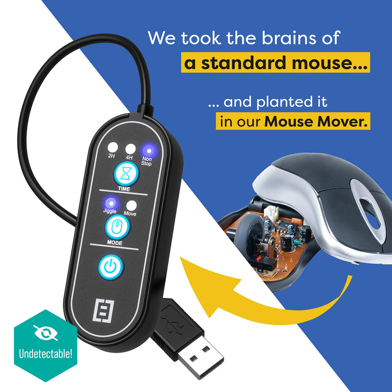 [Australia - AusPower] - Tech8 USA, 2-in-1 Mouse Mover and Jiggler in 1, Keeps PC Active, Status Green, Undetectable, Timer Function, Dual Mode, American Company 