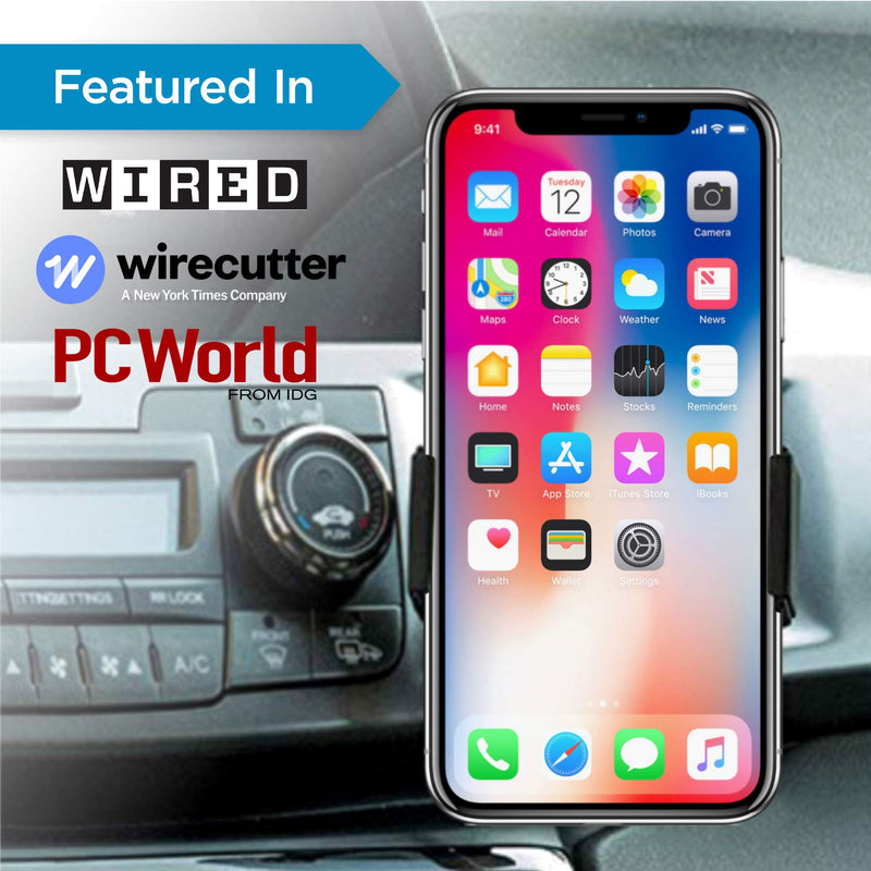 [Australia - AusPower] - SQUARE JELLYFISH Air Vent Phone Mount for Car - Cell Phone Holder for Car Vent - Premium Quality Car Phone Holder - Compatible with All iPhone and Android Smartphones - USA Veteran Owned Company Car Vent Phone Mount 