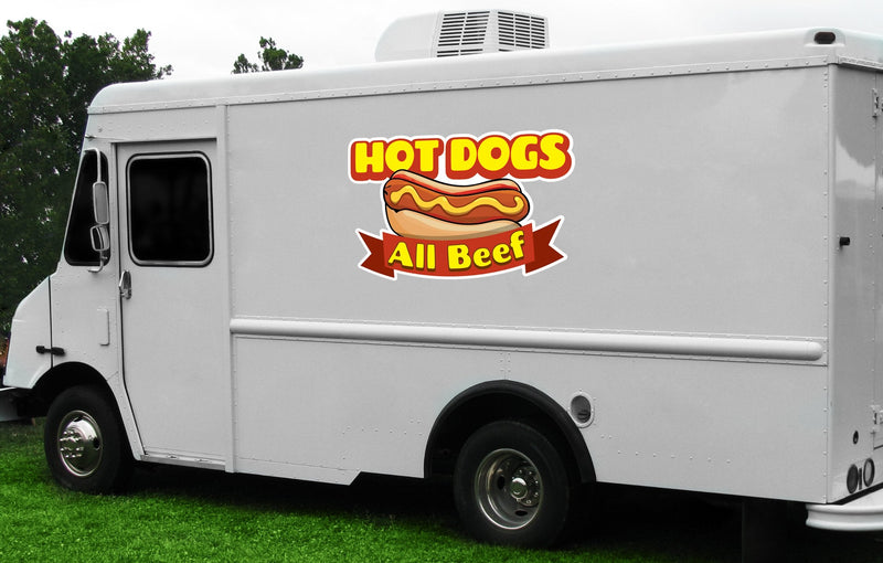 [Australia - AusPower] - HOT Dogs 36" Concession Decal Sign cart Trailer Stand Sticker Equipment 