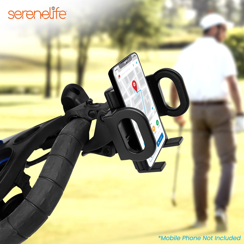 [Australia - AusPower] - SereneLife Golf Cart Universal GPS Holder - Golf Cart Accessories Rotating Cell Phone Holder Mount Clip for GPS, PDA and Mobile Devices w/Silicone Clip, Mounting Bracket for Trolley Tube SLGZGPSH 