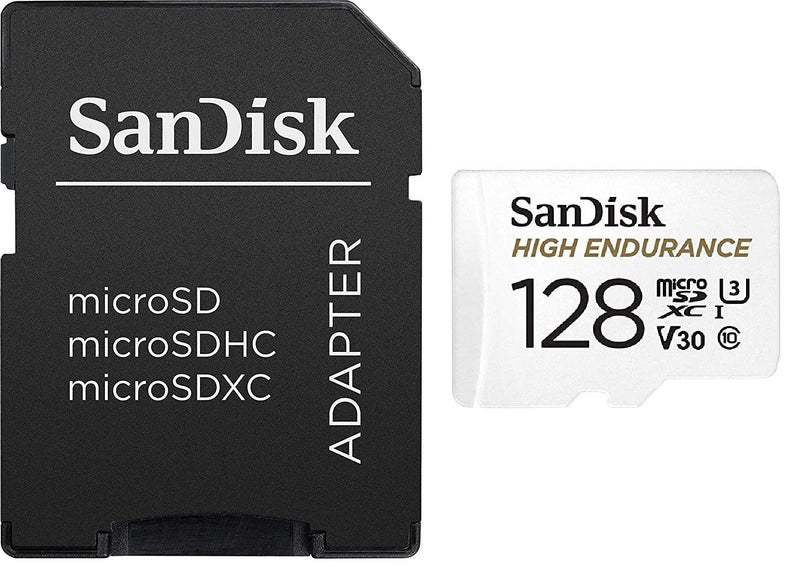 [Australia - AusPower] - SanDisk 128GB High Endurance Video Card MicroSDXC for Dash Cams Works with Garmin Mini, 56, 66W Dash Cameras (SDSQQNR-128G-GN6IA) Bundle with (1) Everything But Stromboli SD & Micro SD Card Reader 
