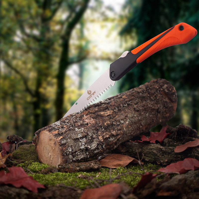 [Australia - AusPower] - Folding Saw, 8 Inch Rugged Blade Hand Saw, Best for Camping, Gardening, Hunting | Cutting Wood, PVC, Bone, Pruning Saw with Ergonomic Non-Slip Handle Design 
