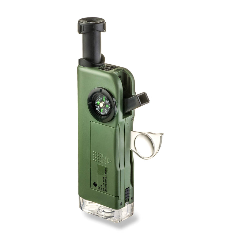 [Australia - AusPower] - Carson X-Scope Kids 7 Function Multi Purpose Optical Pocket Tool with 30x Microscope, 8x Telescope, 9x Fold-Out Magnifier, Flashlight, Signal Whistle, Directional Compass and Digital Clock (CP-11) 