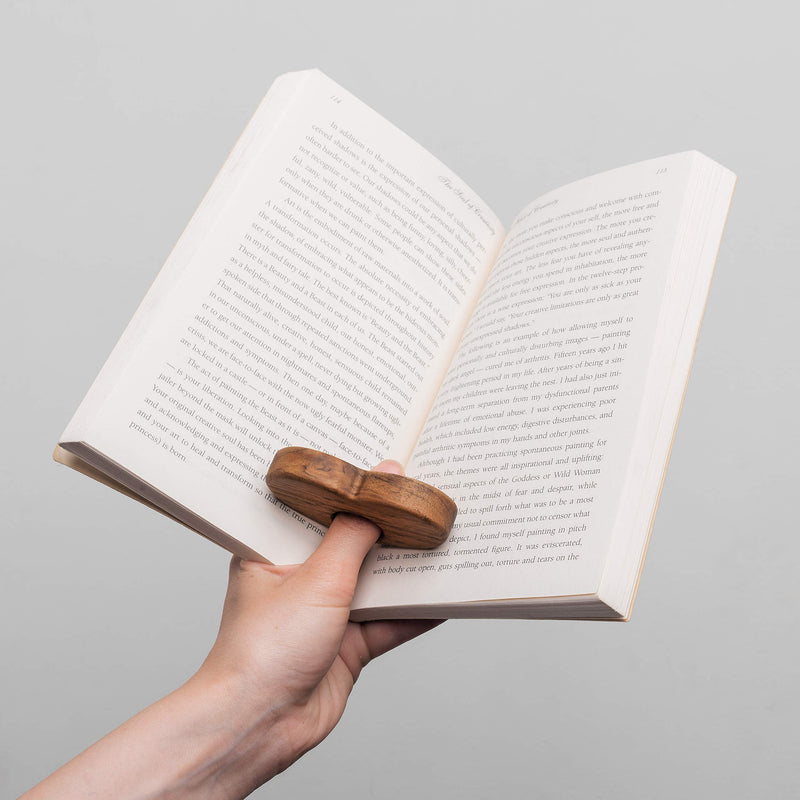 [Australia - AusPower] - TILISMA Book Page Holder – Handmade Wooden Heart Reading Accessories – Gifts for Book Lovers (Large) Large 